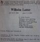 Traueranzeige Wilhelm Lutter